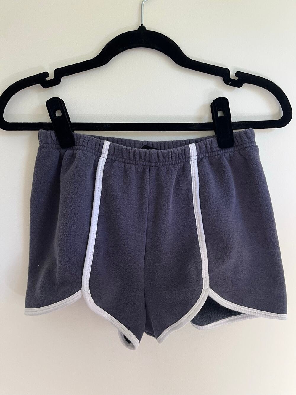 Urban Outfitters Out From Under Fleece Shorts Gray White Trim Dolphin Retro S